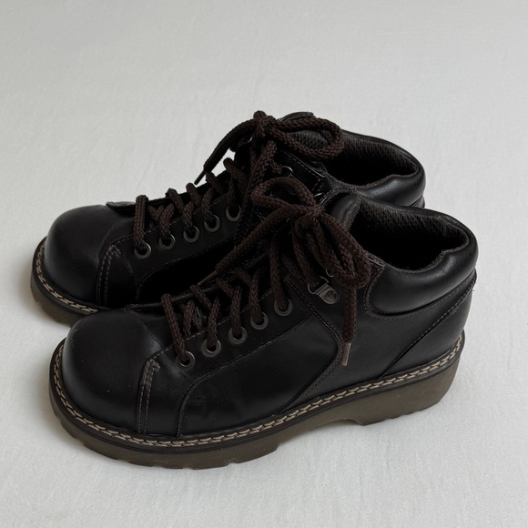 Vintage Y2K 90’s Faded Glory Brown Chunky Ankle Boots Size 10 Granola Girl Retro - Picture 10 of 16